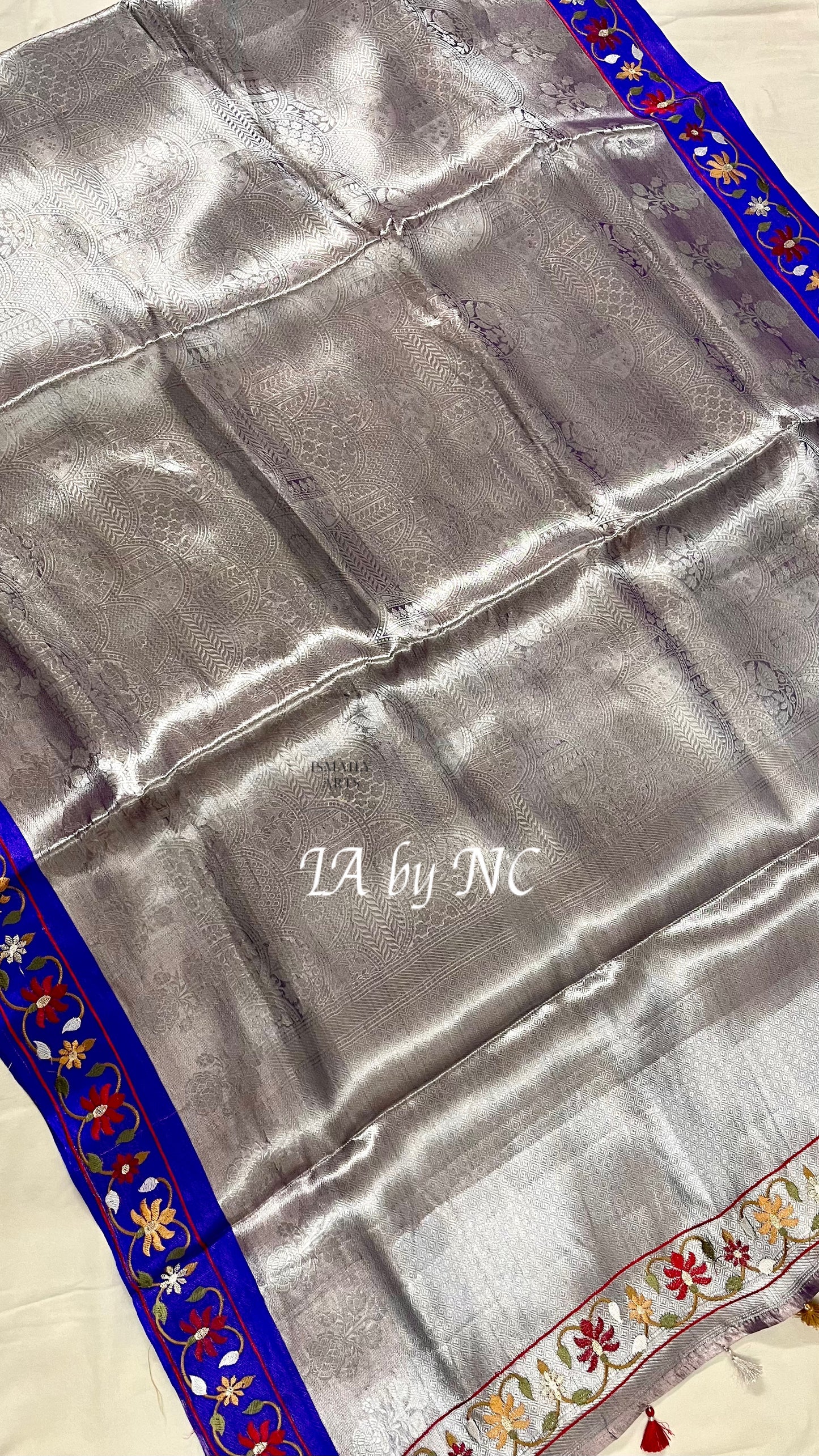 Grape Banarasi Pure Tissue Silk Designer Saree