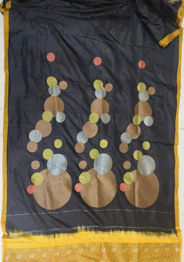 Black Banarasi Pure Katan Silk Designer Saree