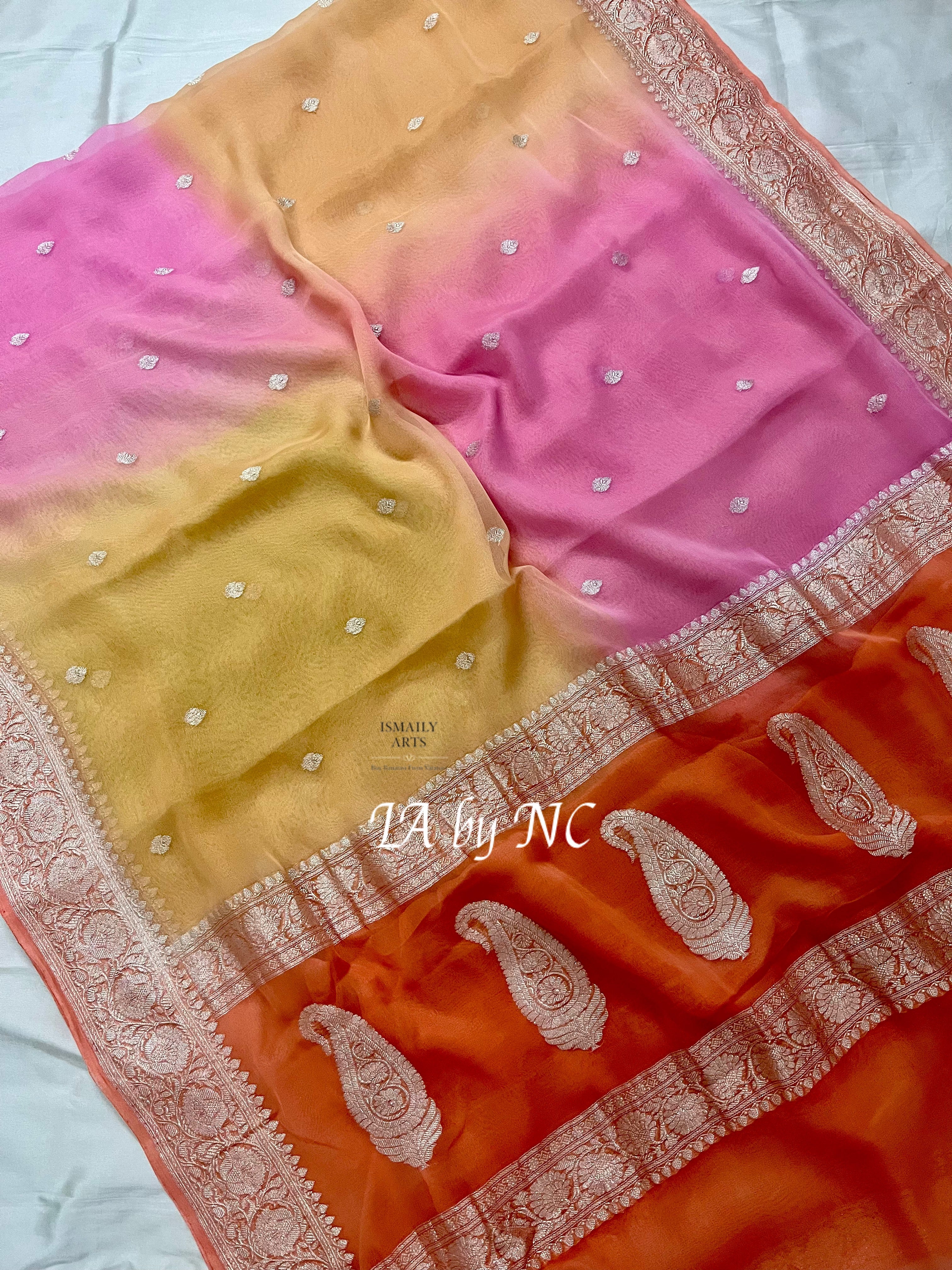Banarasi Pure Khaddi Georgette Kadwa Saree