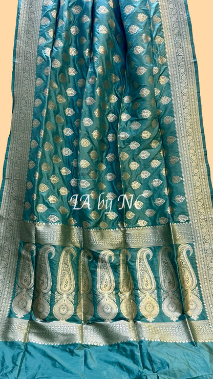 Jungle Banarasi Pure Katan Silk Pattu Saree