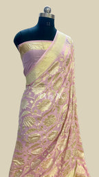 Baby Banarasi Pure Khaddi Georgette Saree