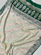 Tea Banarasi Pure Chiffon Georgette Saree