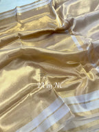 Beige Banarasi Pure Tissue Silk Saree
