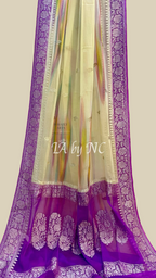 Electric Banarasi Pure Khaddi Georgette Kadwa Saree