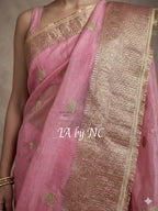 French Banarasi Pure Kora Organza Kadwa Saree