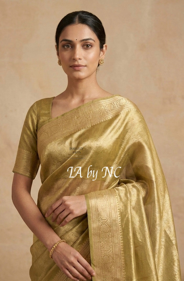 Trombone Banarasi Pure Tissue Silk Saree
