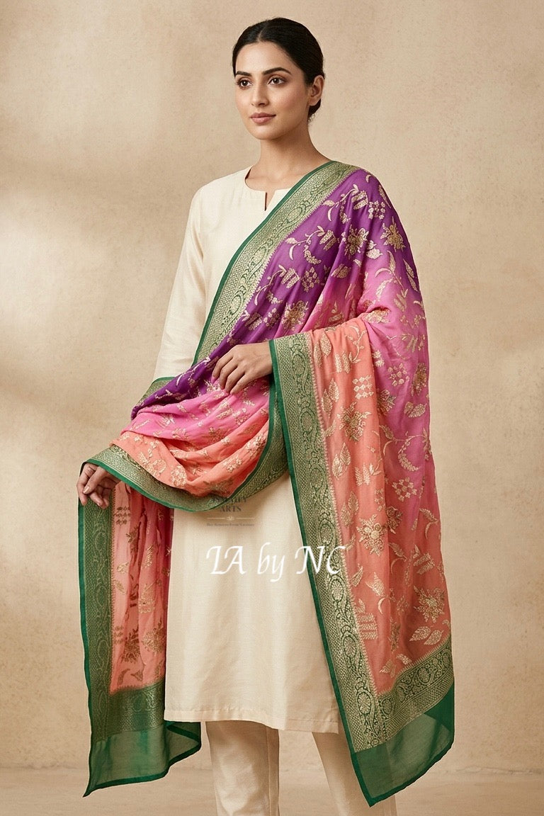 Banarasi Pure Khaddi Georgette Dupatta
