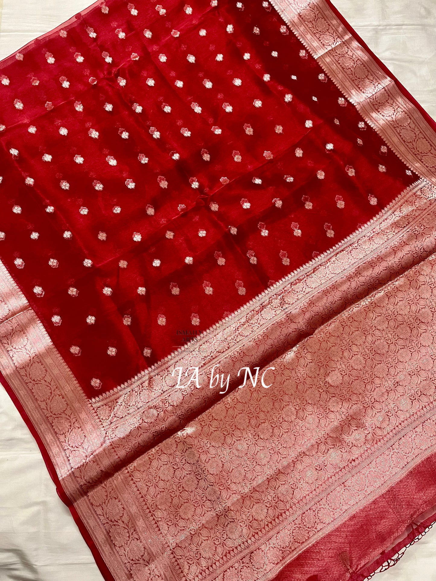 Crimson Banarasi Pure Tissue Silk Saree
