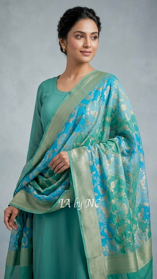 Banarasi Pure Khaddi Georgette Dupatta