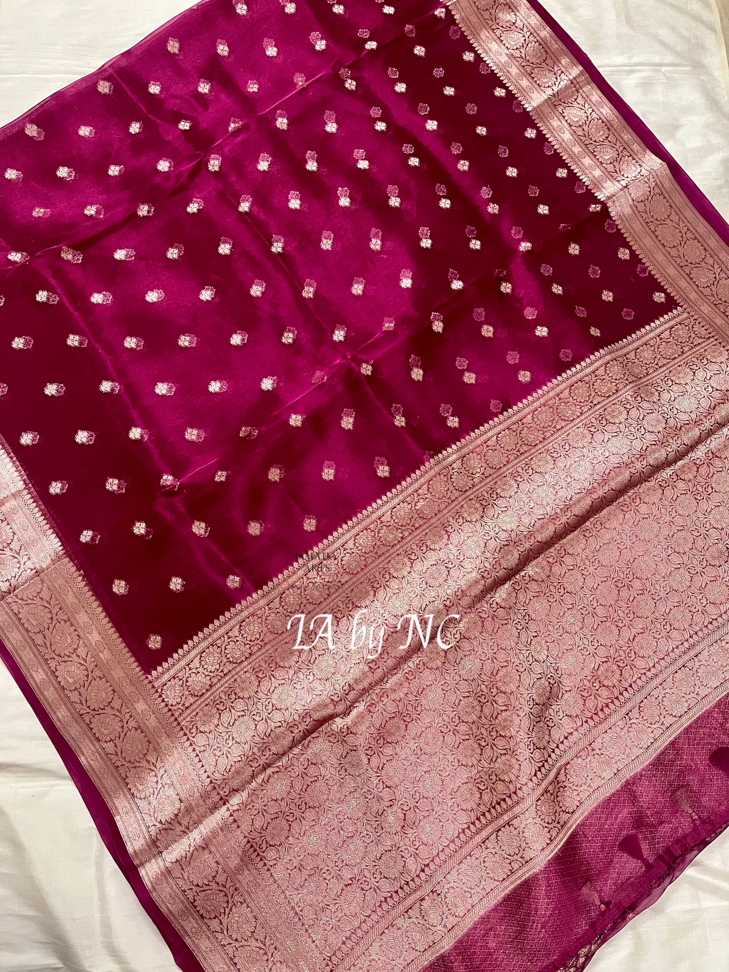 Mulberry Banarasi Pure Tissue Silk Saree