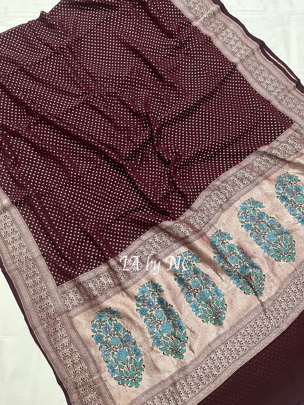 Hickory Banarasi Pure Khaddi Georgette Saree