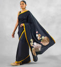 Black Banarasi Pure Katan Silk Designer Saree