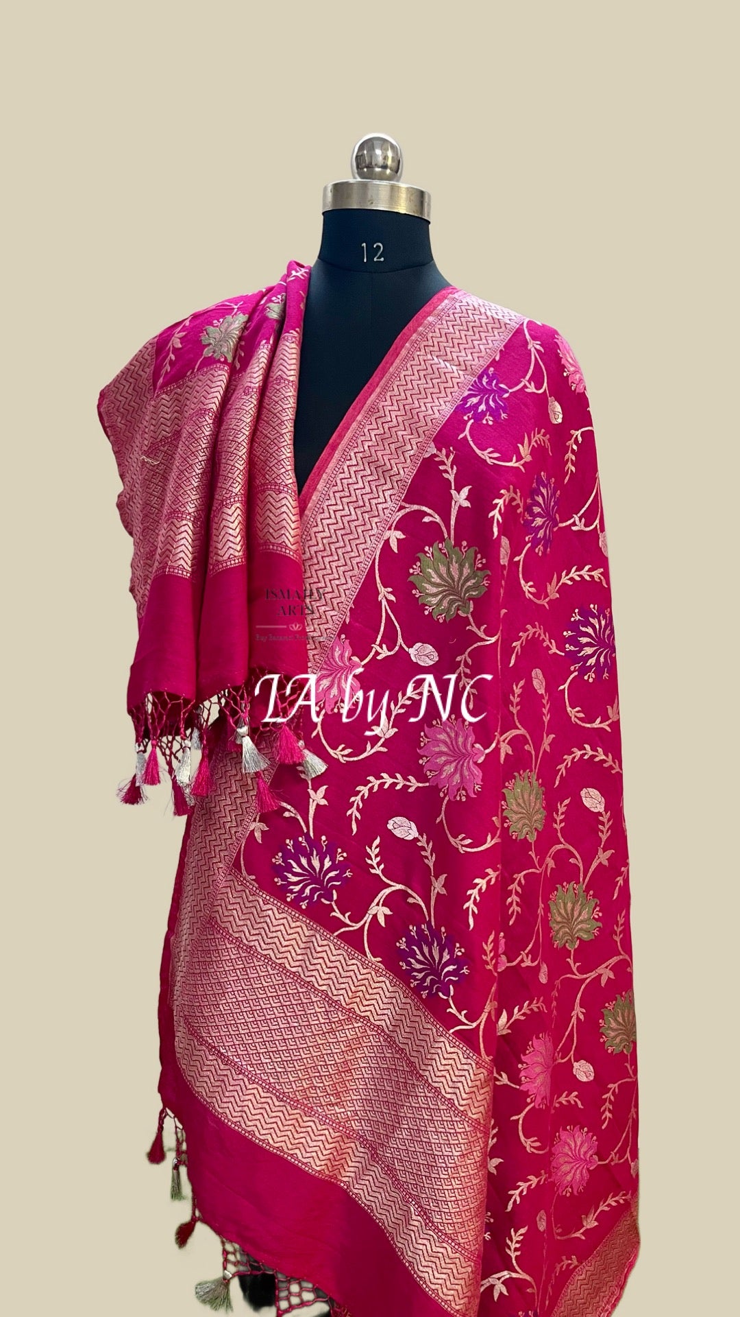 Ruby Banarasi Pure Munga Silk Dupatta