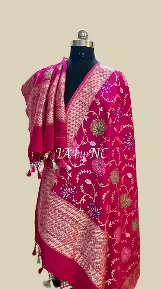 Ruby Banarasi Pure Munga Silk Dupatta