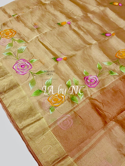 Mustard Banarasi Pure Tissue Silk Saree