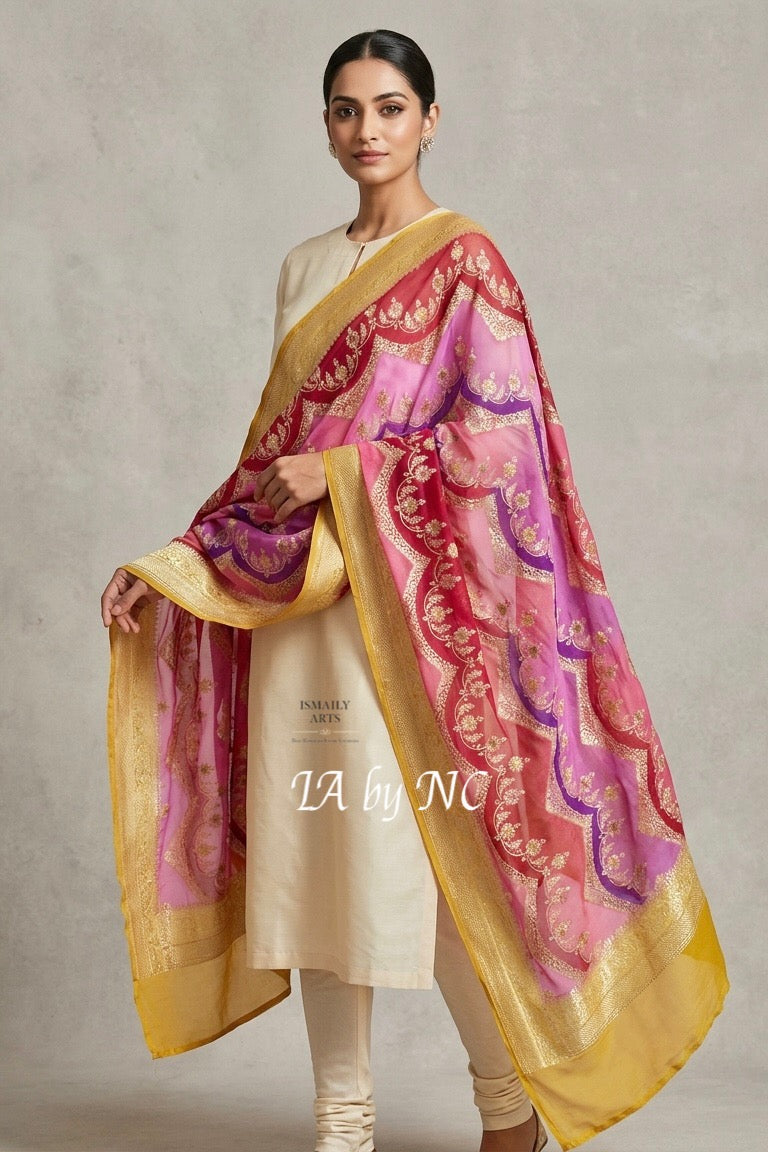 Banarasi Pure Khaddi Georgette Dupatta