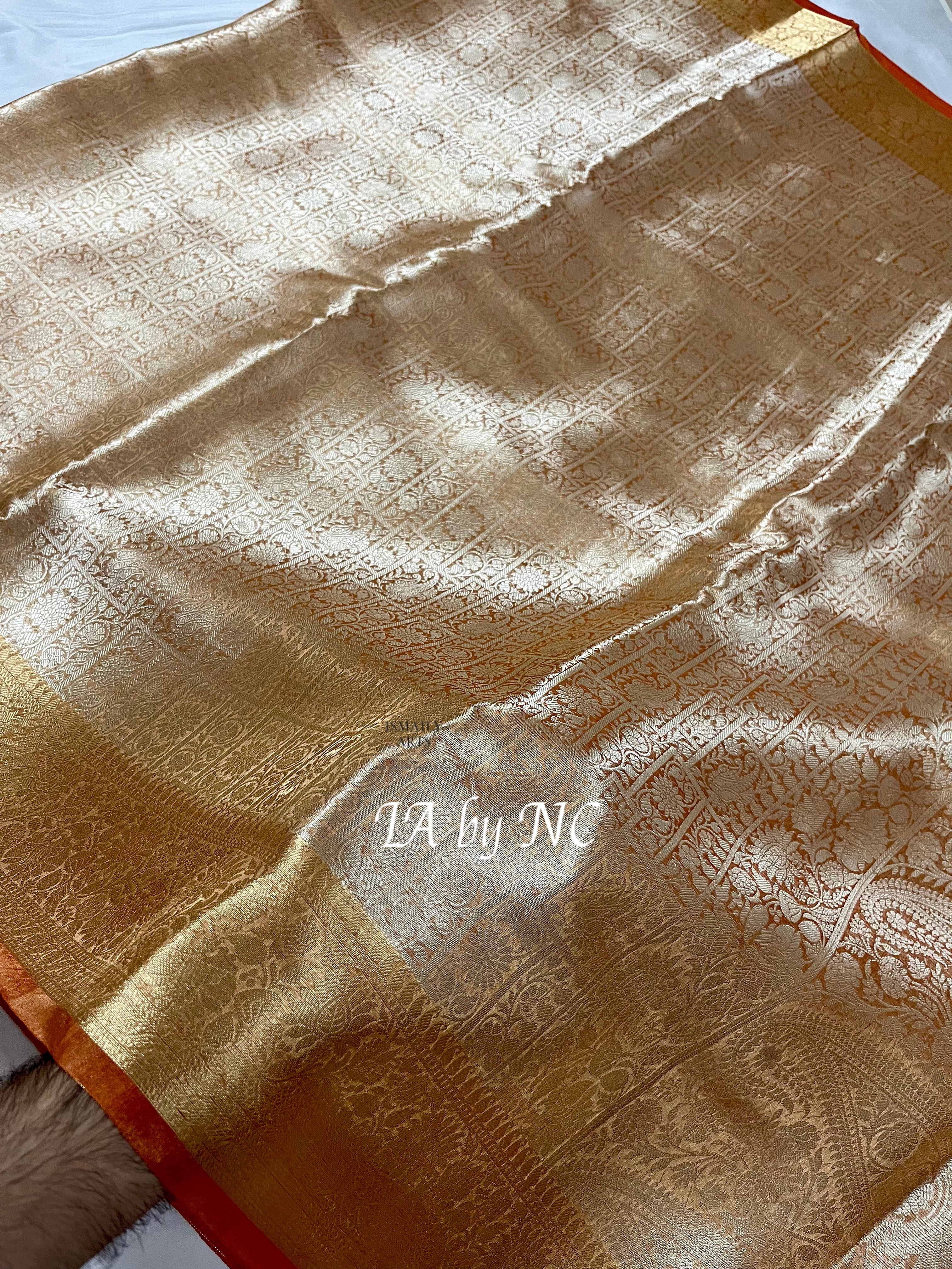 Tiger Banarasi Pure Tissue Silk Brocade Saree