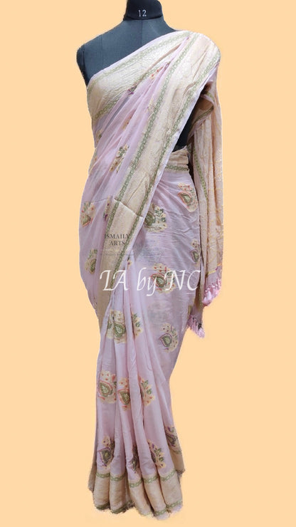 Baby Banarasi Pure Crepe Georgette Saree