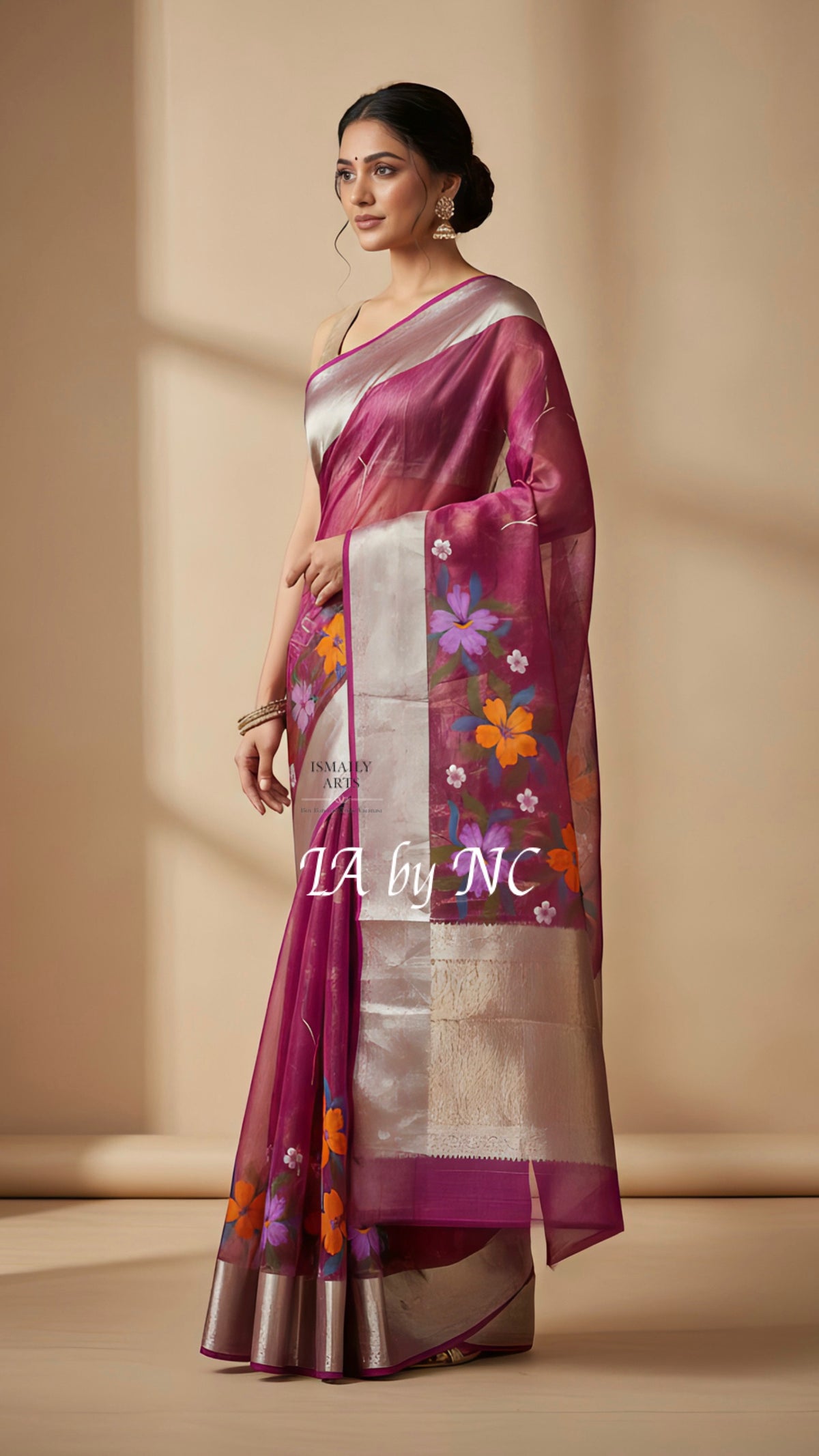 Berry Banarasi Pure Tissue Silk Saree
