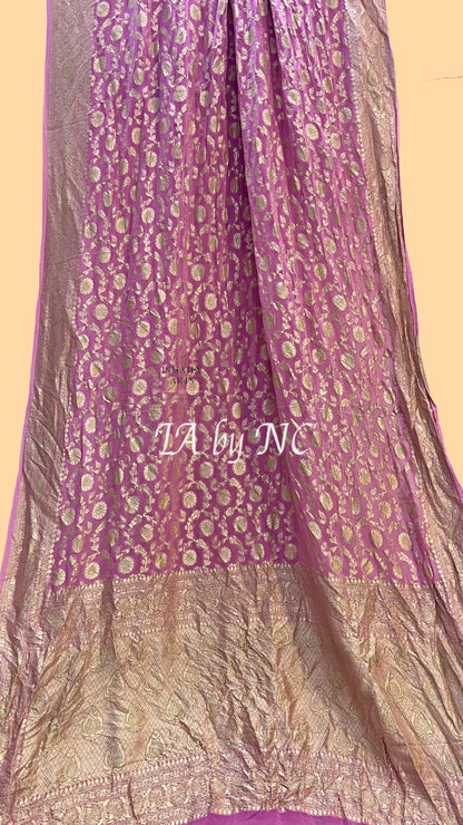 Mulberry Banarasi Pure Khaddi Georgette Saree