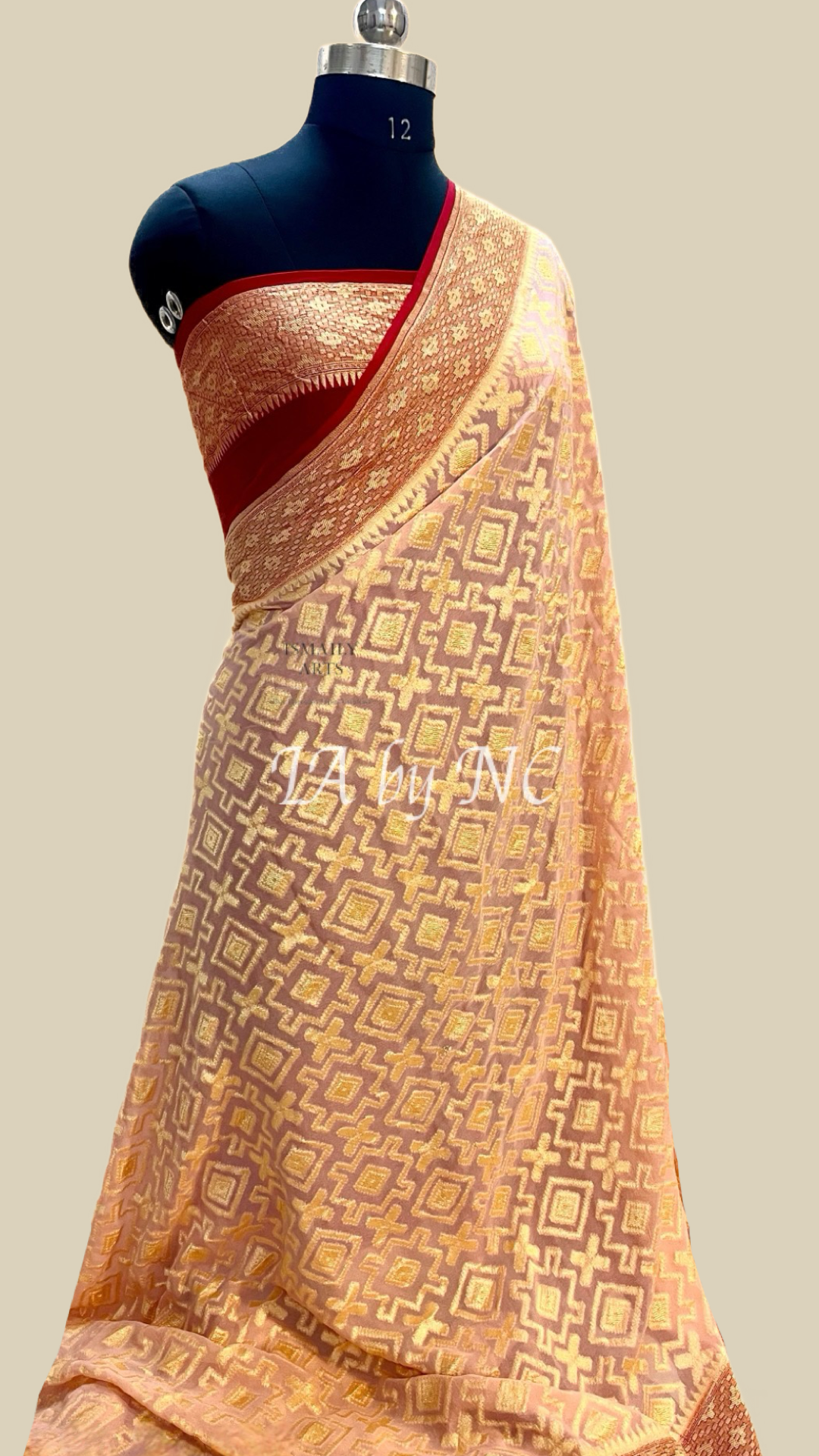 Crayola Banarasi Pure Khaddi Georgette Saree