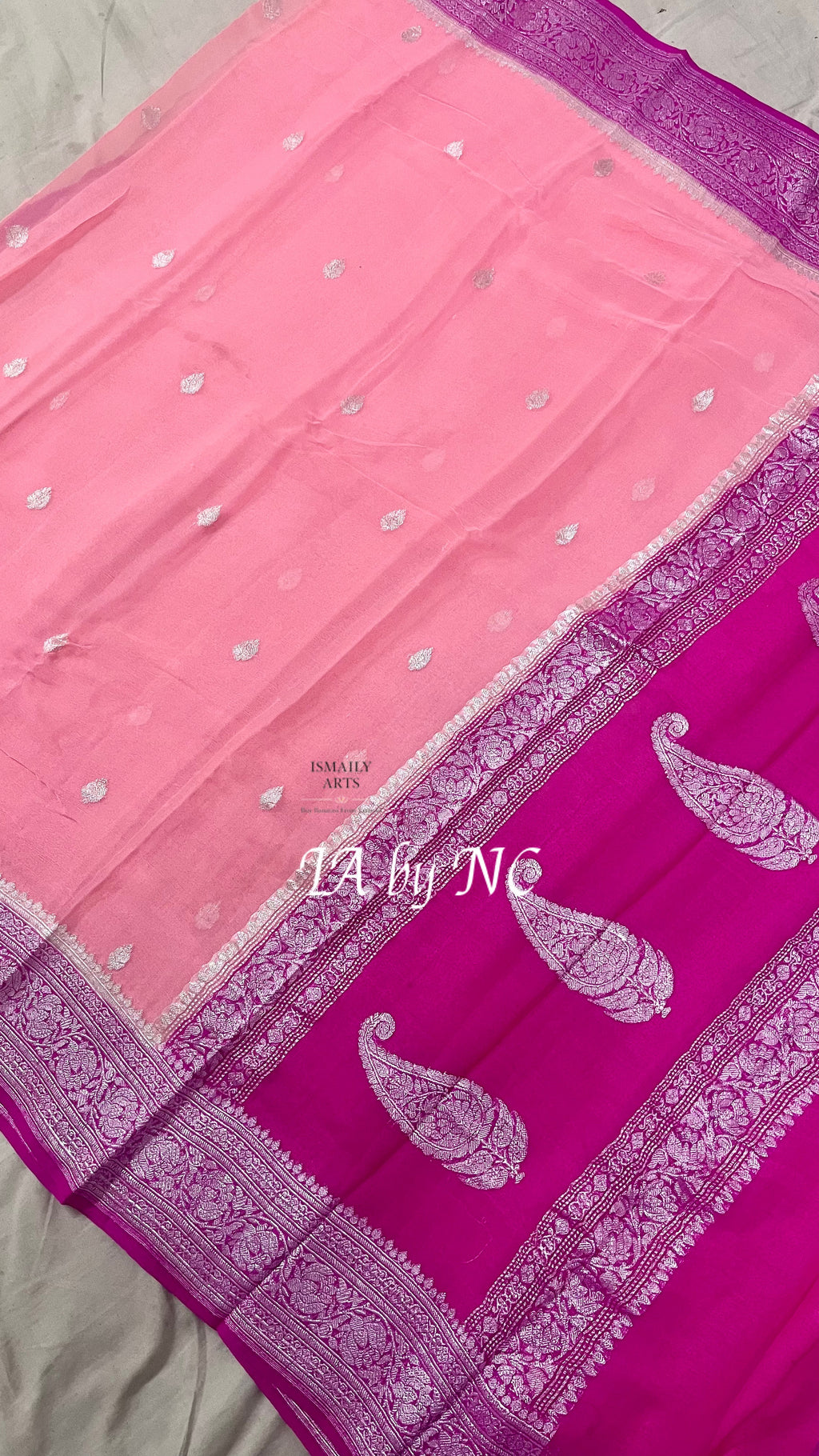 Punch Banarasi Pure Khaddi Georgette Kadwa Saree