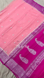 Punch Banarasi Pure Khaddi Georgette Kadwa Saree