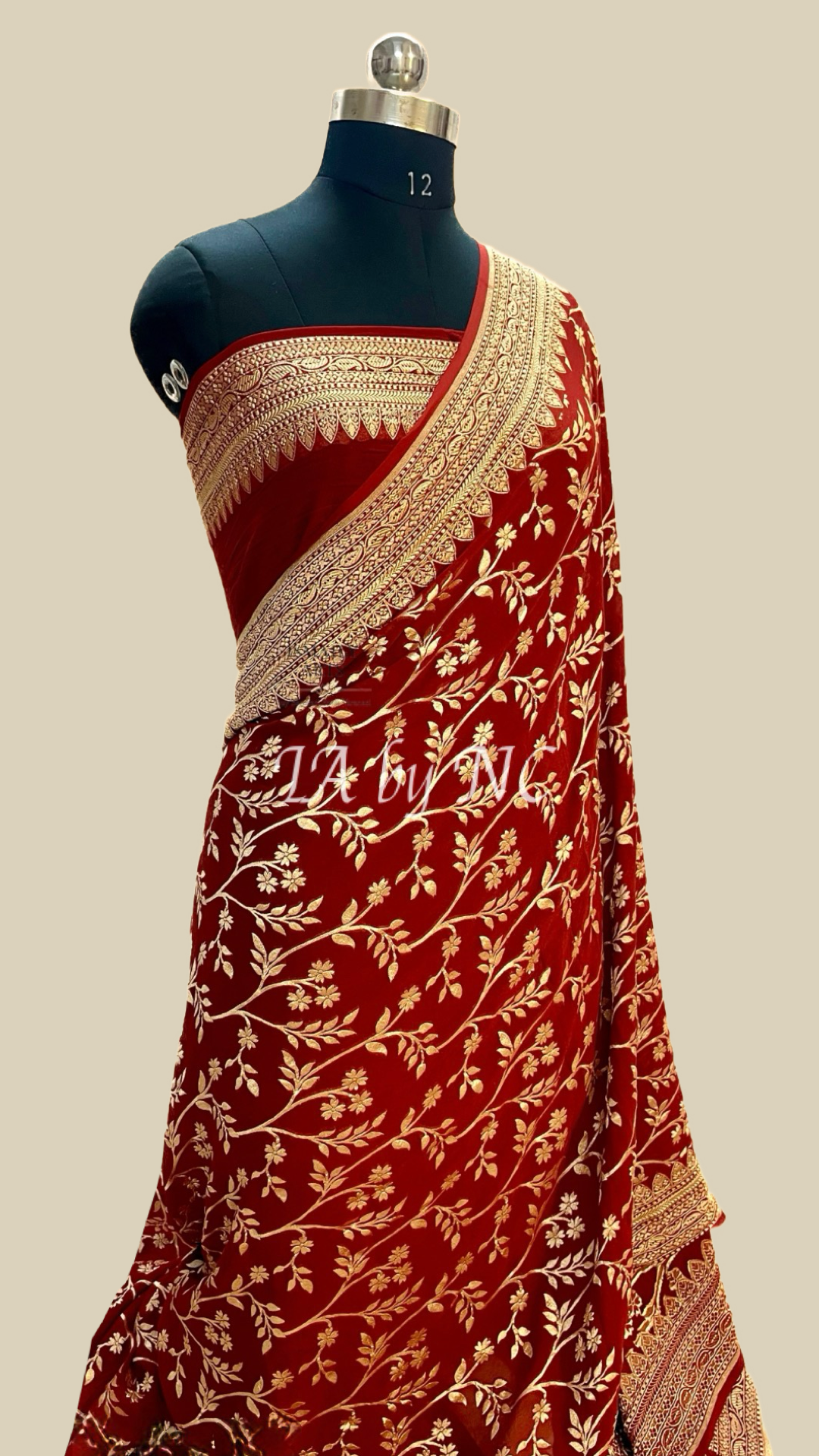 Barn Banarasi Pure Khaddi Georgette Saree