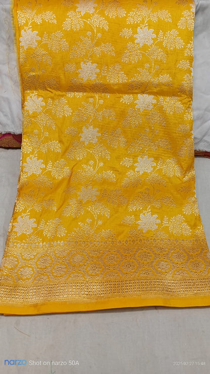 Bumblebee Banarasi Pure Katan Silk Sona Rupa Saree