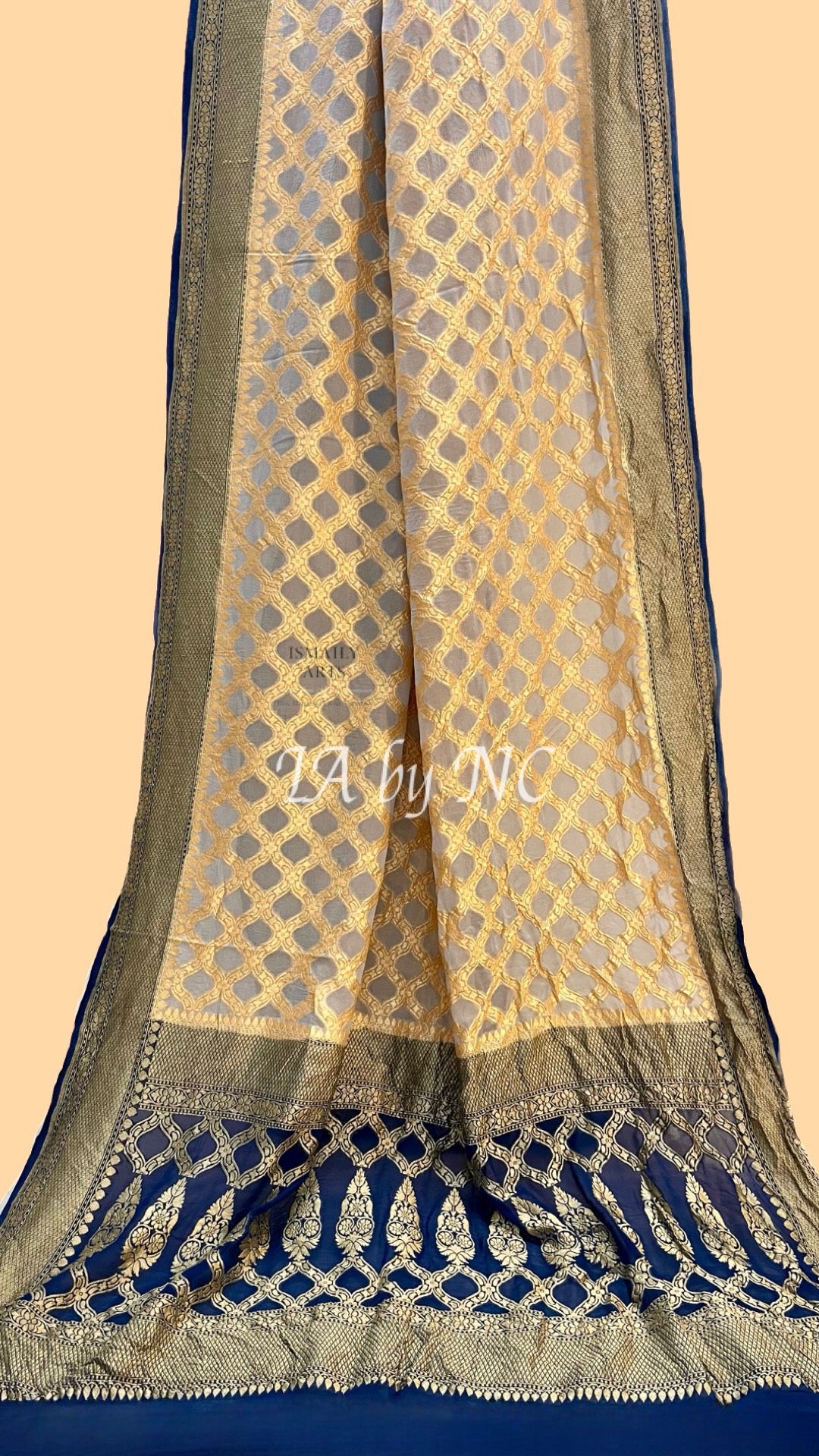 Rhino Banarasi Pure Khaddi Georgette Saree