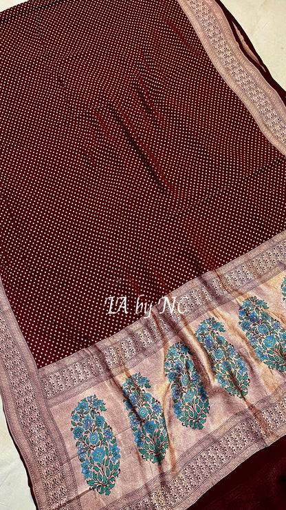 Hickory Banarasi Pure Khaddi Georgette Saree