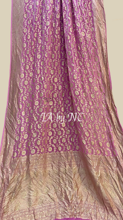 Mulberry Banarasi Pure Khaddi Georgette Saree