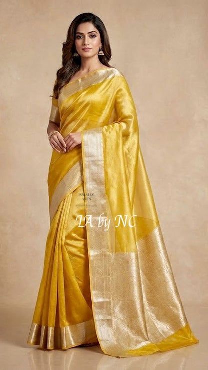 Amber Banarasi Pure Tissue Silk Saree