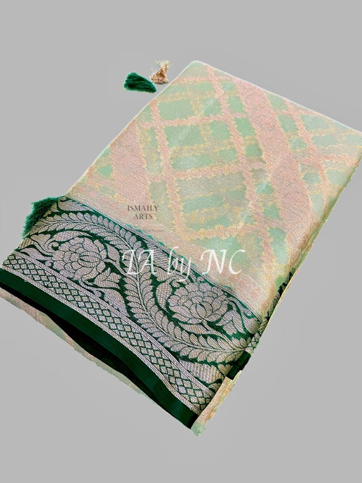 Tea Banarasi Pure Chiffon Georgette Saree