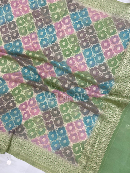 Banarasi Pure Khaddi Georgette Tissue Dupatta