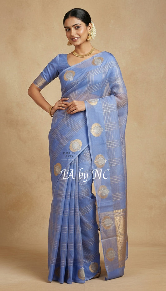 Carolina Banarasi Pure Kora Silk Kadwa Saree
