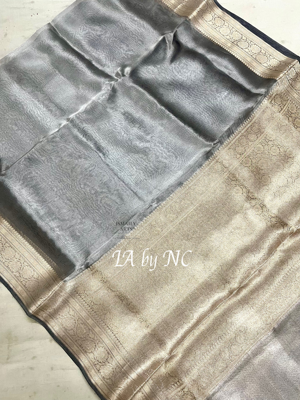 Black Banarasi Pure Tissue Silk Saree