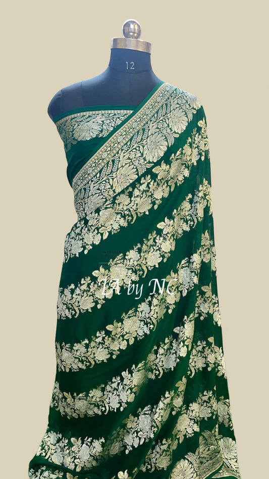 Sacramento Banarasi Pure Khaddi Georgette Saree