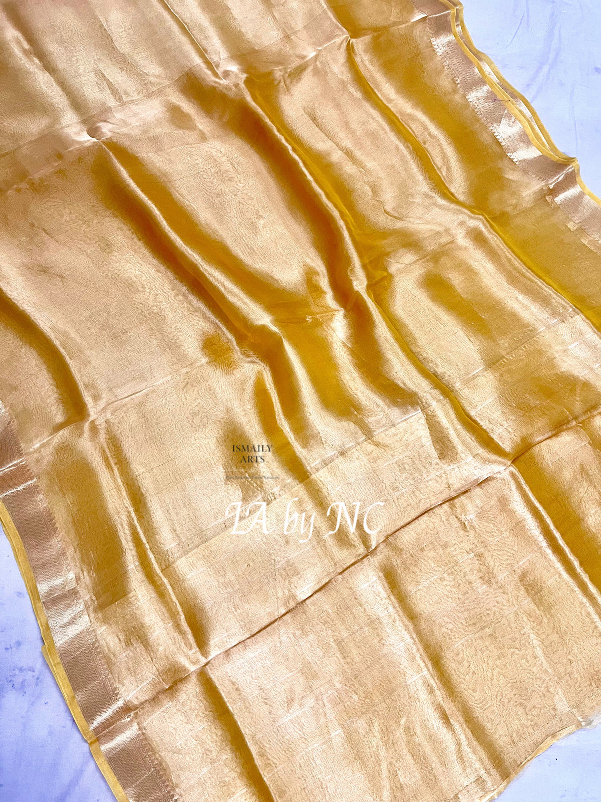 Corn Banarasi Pure Tissue Silk Saree