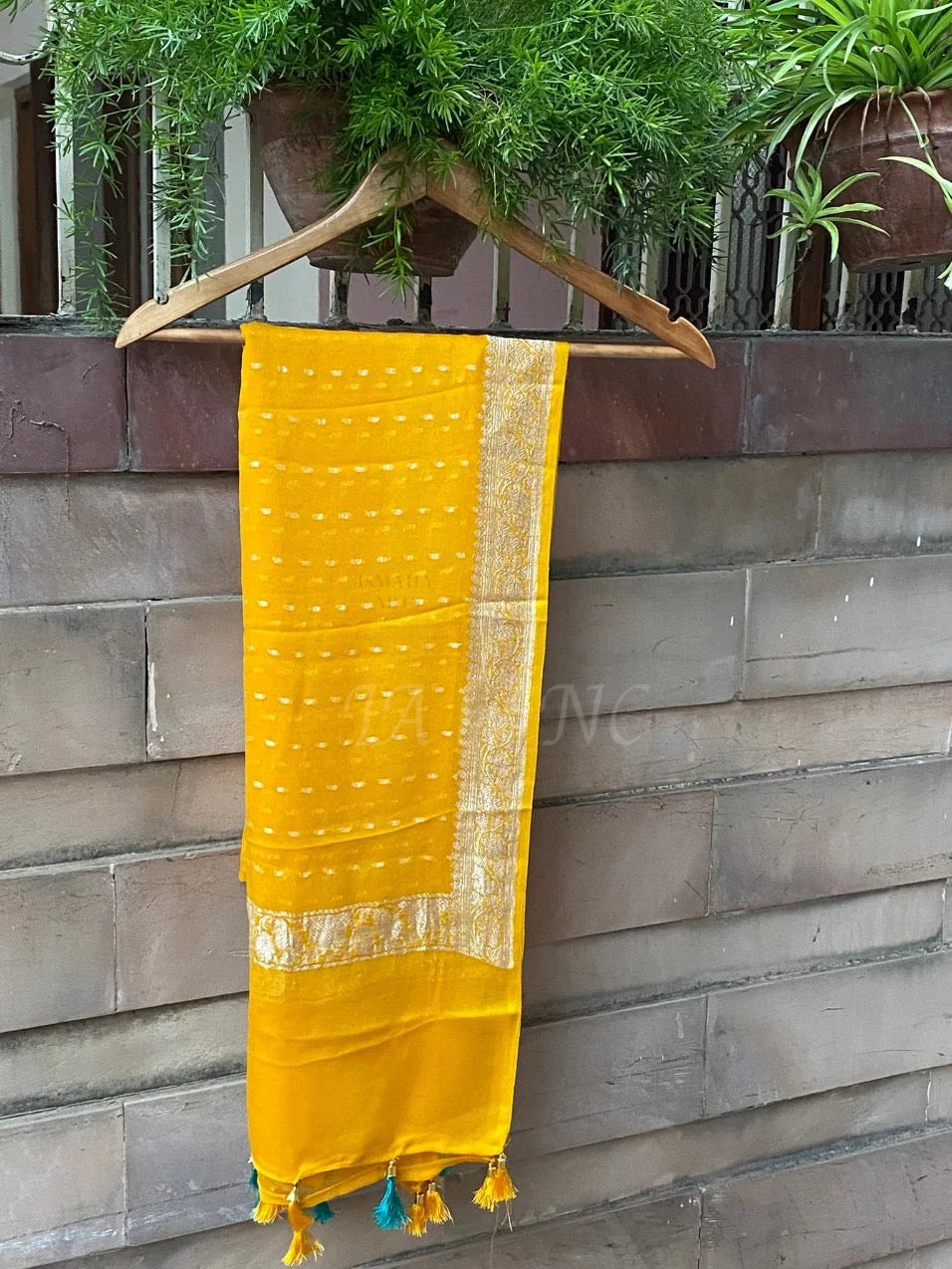 Bumblebee Banarasi Pure Khaddi Georgette Dupatta