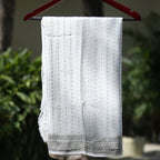 White Banarasi Pure Khaddi Georgette Dupatta