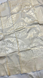 Beige Banarasi Pure Munga Silk Dupatta