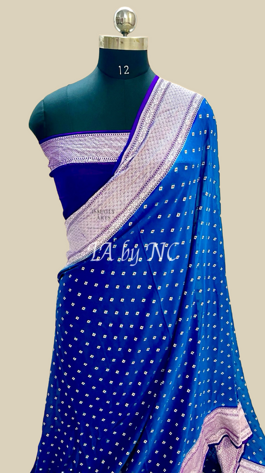 Egyptian Banarasi Pure Khaddi Georgette Saree