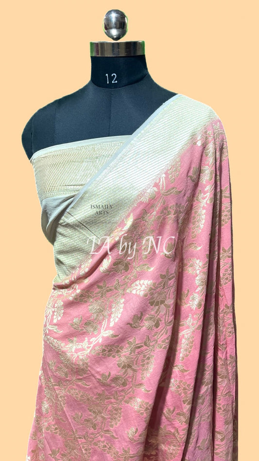 Punch Banarasi Pure Khaddi Munga Saree