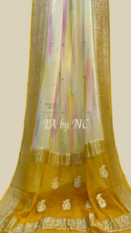 Dijon Banarasi Pure Khaddi Georgette Kadwa Saree