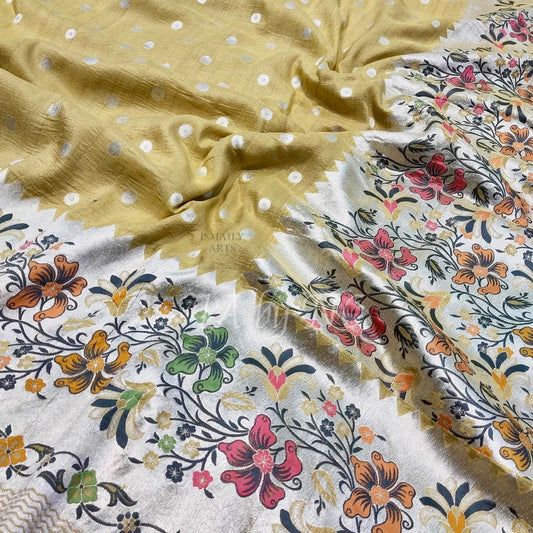 Trombone Banarasi Pure Khaddi Tussar Georgette Paithani Saree