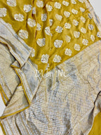Trombone Banarasi Pure Khaddi Georgette Saree