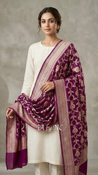 Byzantine Banarasi Pure Khaddi Georgette Dupatta