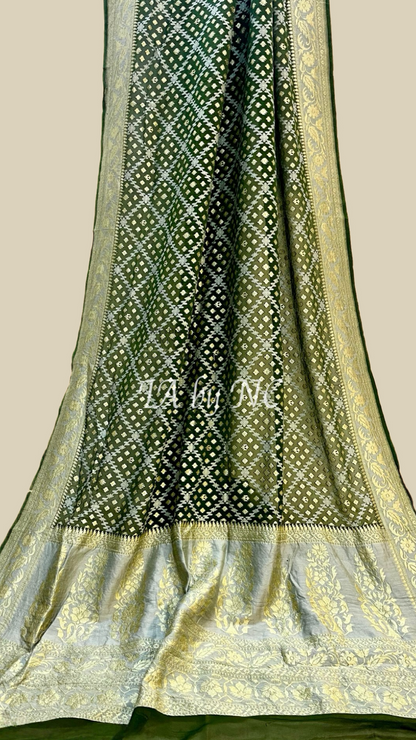 Army Banarasi Pure Khaddi Georgette Saree