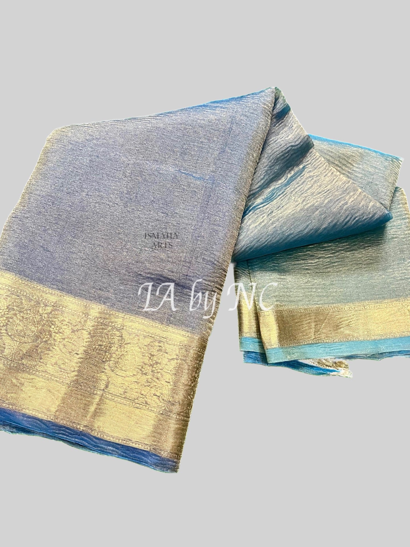 Prussian Banarasi Pure Tissue Silk Saree